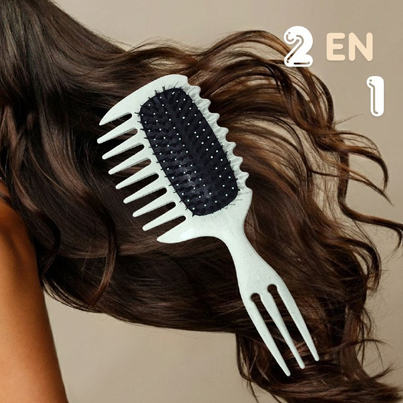 CEPILLO PEINE PARA EL CABELLO 2 EN 1 MULTIFUNCIONAL DE DOBLE CARA
