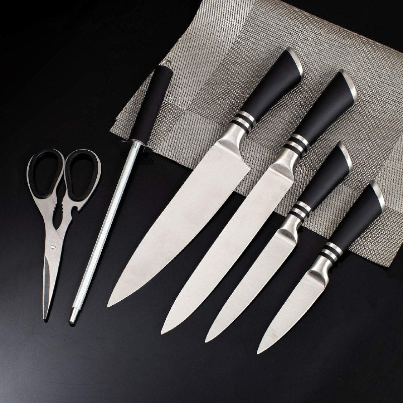 JUEGO DE CUCHILLOS DE COCINA, SET DE CUCHILLOS DE ACERO INOXIDABLE DE 9 PIEZAS UNIQUE GERMANY 2023 NEW ARRIVAL