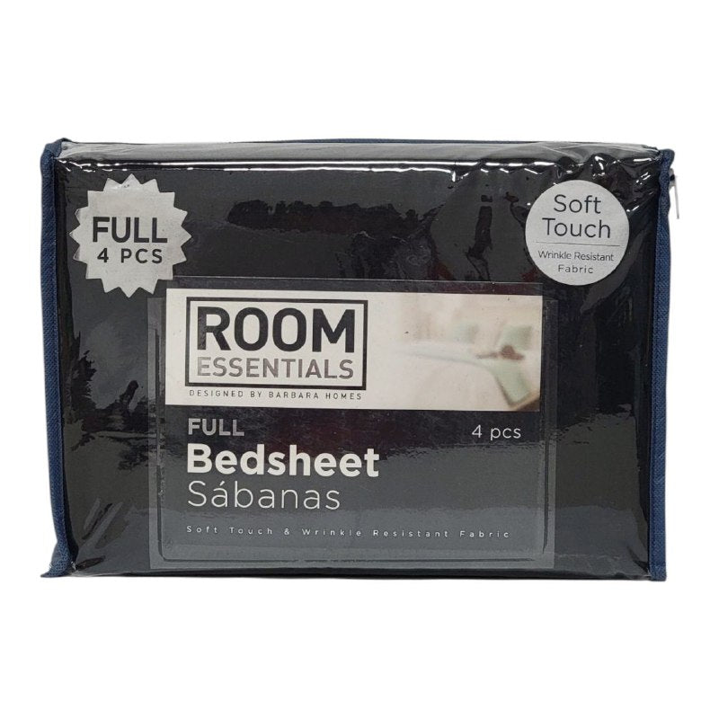 JUEGO DE SABANA CAMERA FULL DE 4 PIEZAS ROOM ESSENTIALS DESIGNED BY BARBARA HOMES 7 COLORES