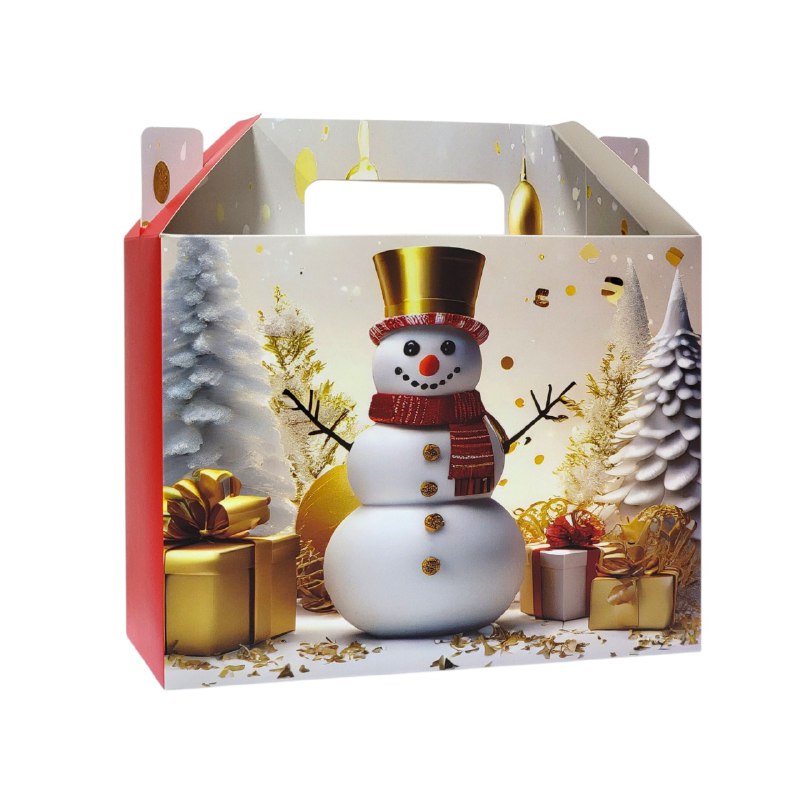CAJA DE REGALO NAVIDEÑA MEDIANA 12X20X26CM