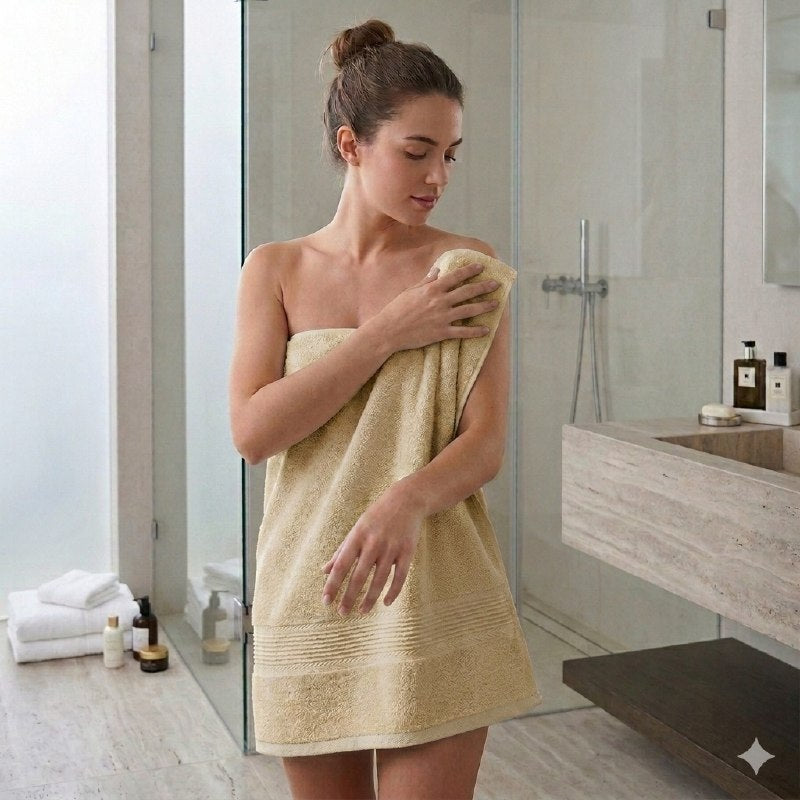 TOALLA PARA BAÑO DE CUERPO PREMIUM DE ALTA DENSIDAD 100% ALGODON SCARLETT CLASSICS 68X137CM