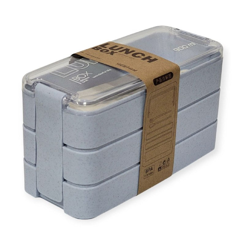 LONCHERA PORTATIL DE 3 COMPARTIMIENTOS A PRUEBA DE FUGAS, APTO PARA MICROONDAS LUNCH BOX