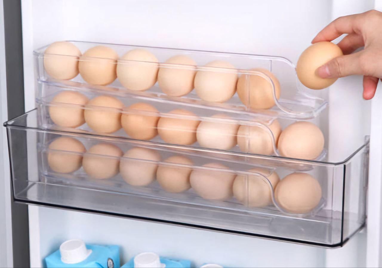 ORGANIZADOR DE HUEVOS TRANSPARENTE HUEVERA PARA 21 HUEVOS