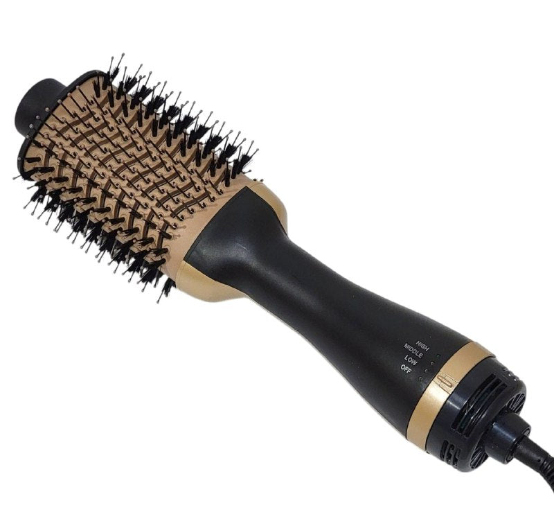 CEPILLO SECADOR Y MOLDEADOR DE KERATIN 3D PRO, POTENCIA 2000W PARA CABELLOS SECOS Y HUMEDOS, REVESTIMIENTO CERAMICO, AJUSTE DE TEMPERATURA, CABLE GIRATORIO 360