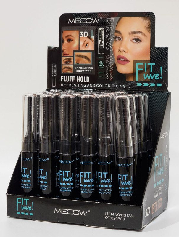GEL PARA CEJAS DUPE MAYBELLINE FITME CERA PARA LAMINAR CEJAS, MANTENIMIENTO DE PELUSA, REFRESCANTE Y FIJADOR DE COLOR 3D MECOW 13ML