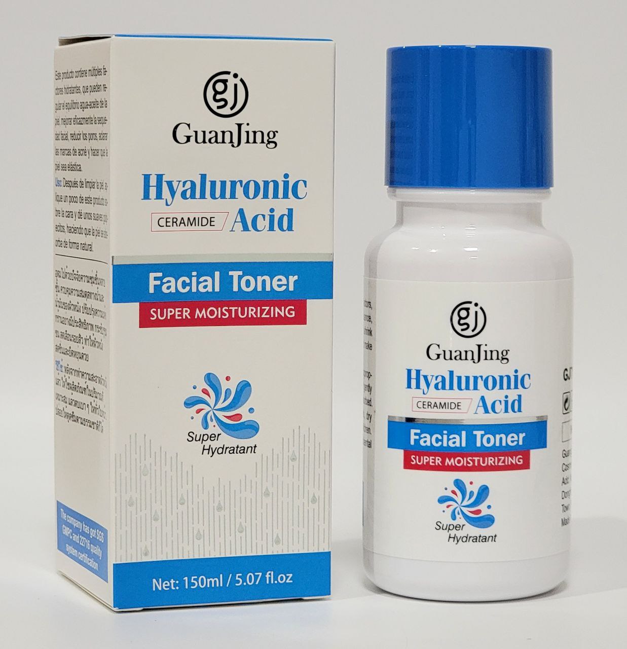 TONICO FACIAL HIDRATANTE, REGULA EL EQUILIBRIO AGUA Y ACEITE DE LA PIEL, MEJORA LA SEQUEDAD FACIAL, REDUCE LOS POROS Y EL ACNE GUAJING HYALURONIC ACID CERAMIDE 150ML