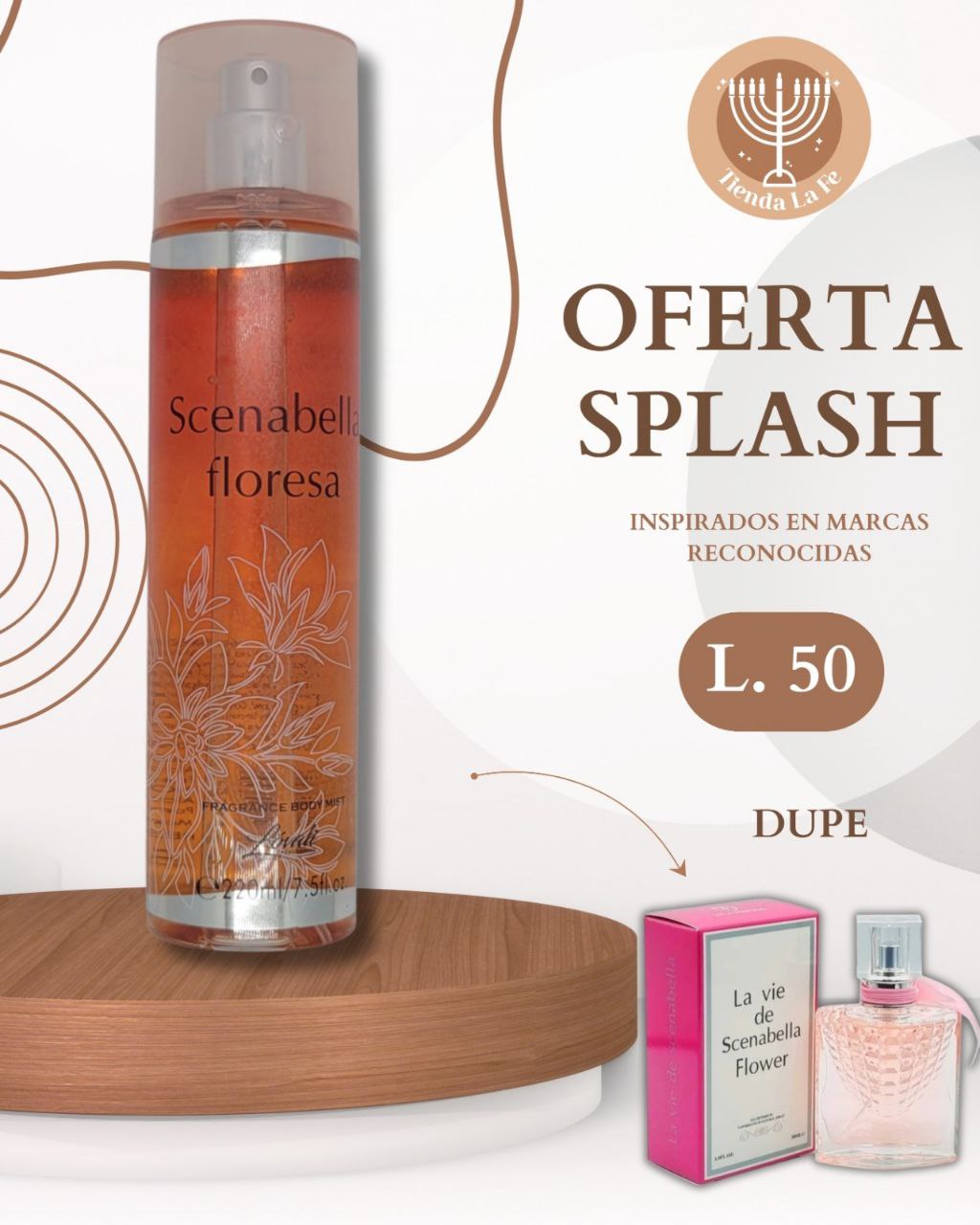 SPLASH LOVALI SCENABELLA FLORESA 220ML (M) (DUPE LANCOME LA VIE EST BELLE EDP 100ML  )
