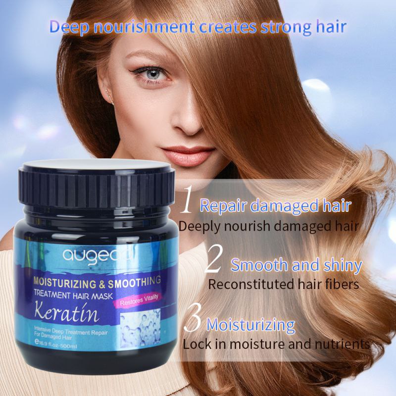 MASCARILLA PARA EL CABELLO DE QUERATINA REPARACION PROFUNDA AUGEAS 500ML