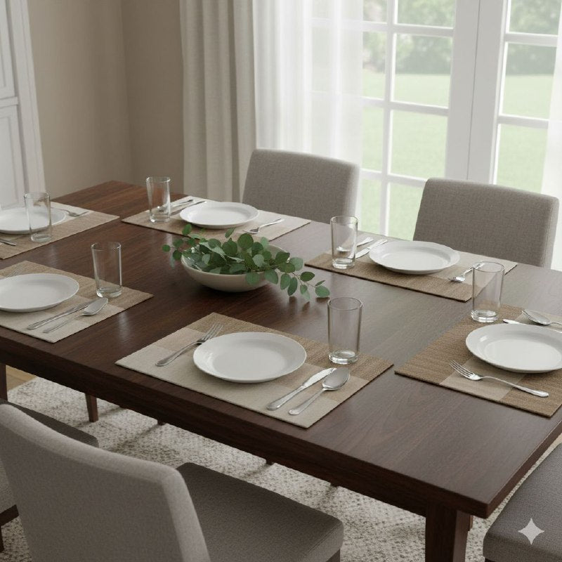MANTEL DE COCINA PARA MESA COMEDOR RECTANGULAR ANTIDEZLIZANTE 30X45CM, 6 PIEZAS
