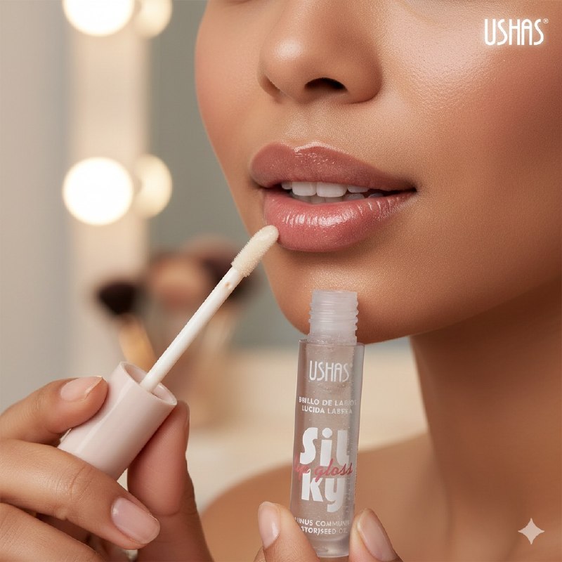 BRILLO LABIAL LIP SIN COLOR CON AROMA A CHOCOLATE USHAS 4.5G