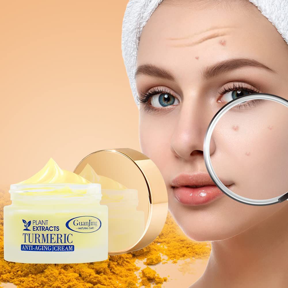 CREMA FACIAL ANTIEDAD ANTIACENE ACLARANTE CON EXTRACTO DE CURCUMA GUANJING 50ML
