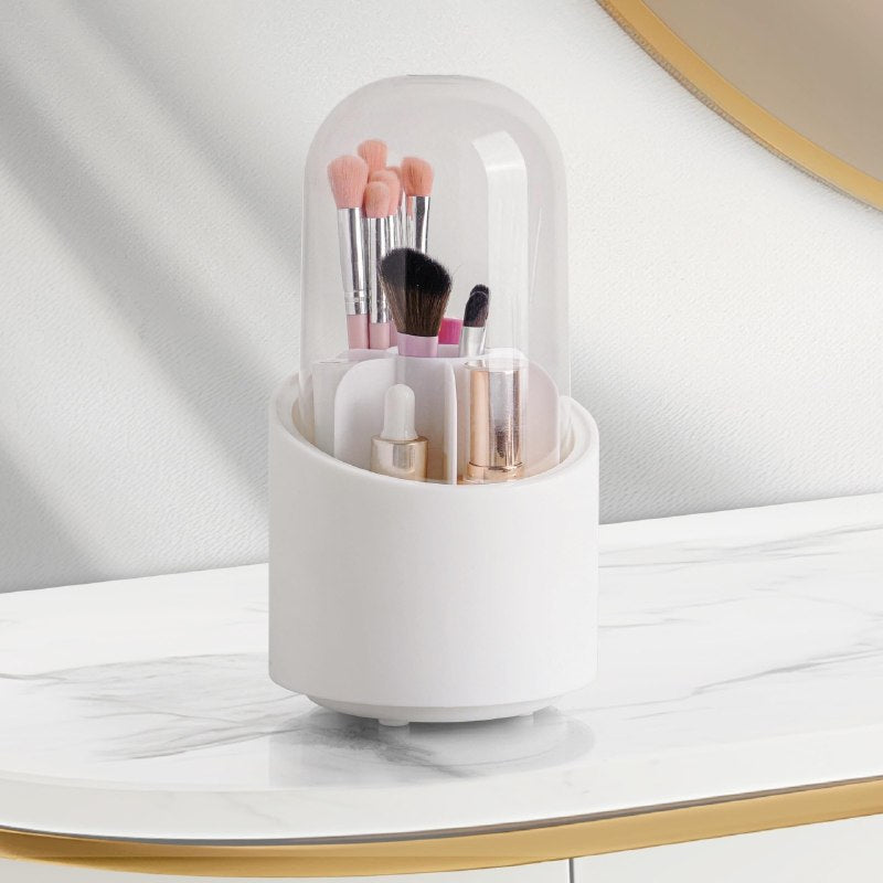 ORGANIZADOR DE BROCHAS DE MAQUILLAJE GIRATORIO LD-1005-1 19X13CM