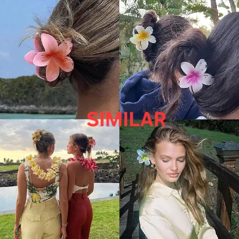 GANCHO PARA EL CABELLO DE FLOR HAWAIANA, PINZAS DE SUJECION FUERTE, ACCESORIO PARA EL CABELLO PAQUETE DE 12UND, MEDIDA 7CM
