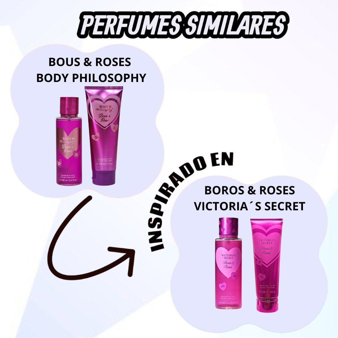 SET BODY PHILOSOPHY BOUS & ROSES SPLASH Y CREMA CORPORAL (M) (AROMA SIMILAR A VICTORIAS SECRET BOROS & ROSES)