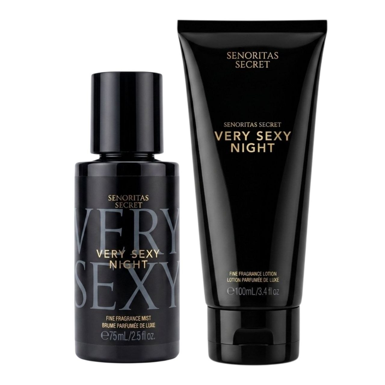 SET SENORITAS SECRET VERY SEXY NIGHT SPLASH 75ML Y CREMA CORPORAL 100ML (M) (AROMA SIMILAR A VICTORIAS SECRET VERY SEXY NIGHT)