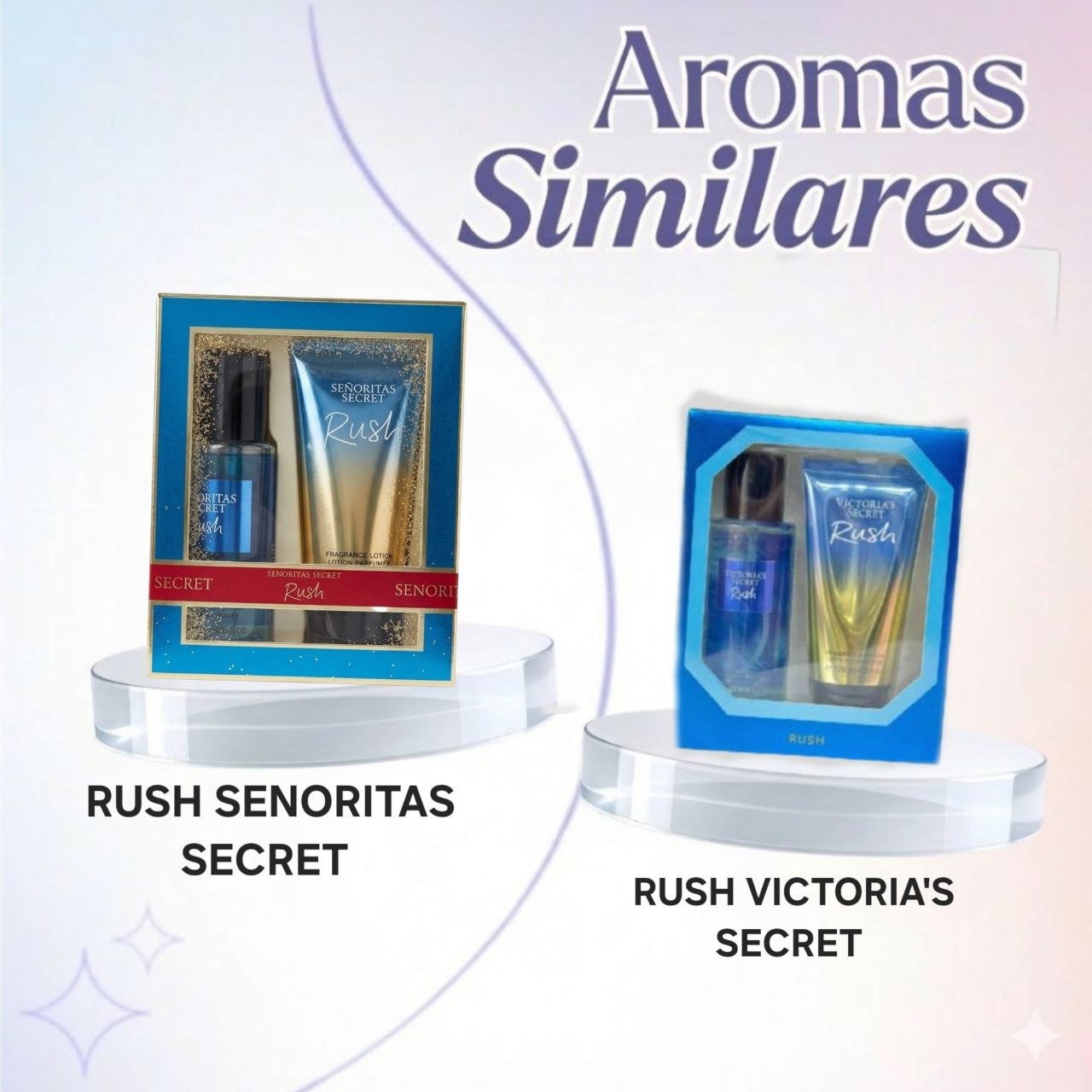 SET SENORITAS SECRET RUSH SPLASH 75ML Y CREMA CORPORAL 75ML (M) (AROMA SIMILAR A VICTORIA SECRET RUSH)