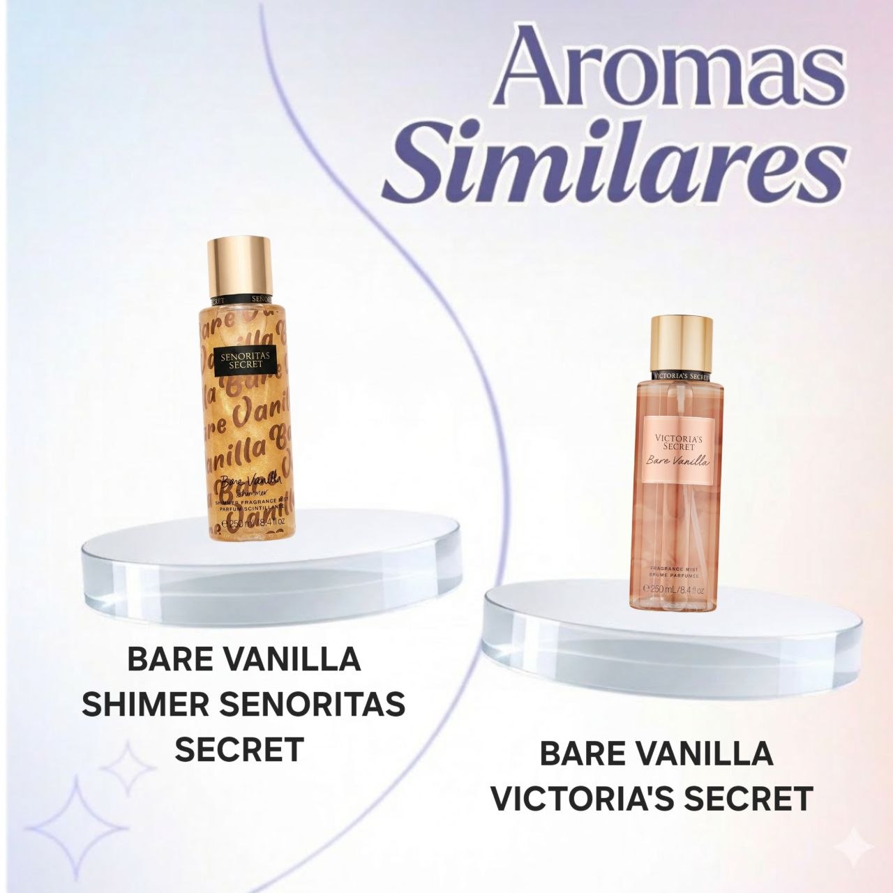 SPLASH SENORITAS SECRET BARE VANILLA SHIMMER  250ML (M) (AROMA SIMILAR VICTORIAS SECRET BARE VANILLA)