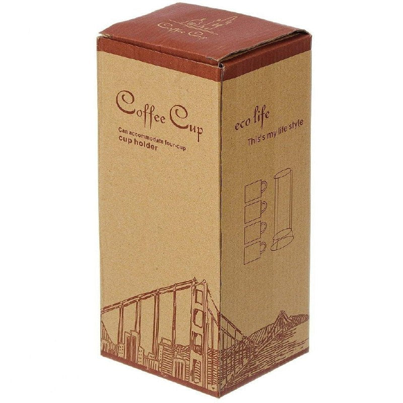 SET DE TAZAS CON DISEÑO DE AMOR CON BASE DE ACERO INOXIDABLE 4PCS 7X7CM