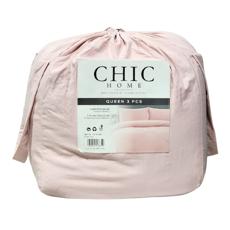 JUEGO DE SABANA EDREDÓN QUEEN CHIC HOME 3PCS