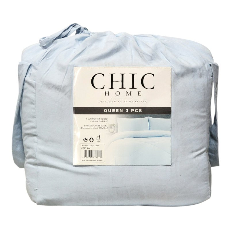 JUEGO DE SABANA EDREDÓN QUEEN CHIC HOME 3PCS