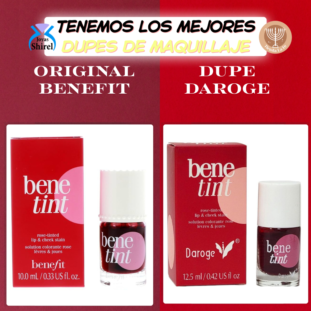 BRILLO LABIAL TINTA PARA LABIOS 12.5ML (DUPE BENEFIT COSMETICS BENETINT)Y MEJILLAS EN COLOR ROSA, OFRECE UN ACABADO NATURAL Y DURADERO Y FACIL DE APLICAR Y COLOR VIBRANTE BENE TINT DAROGE