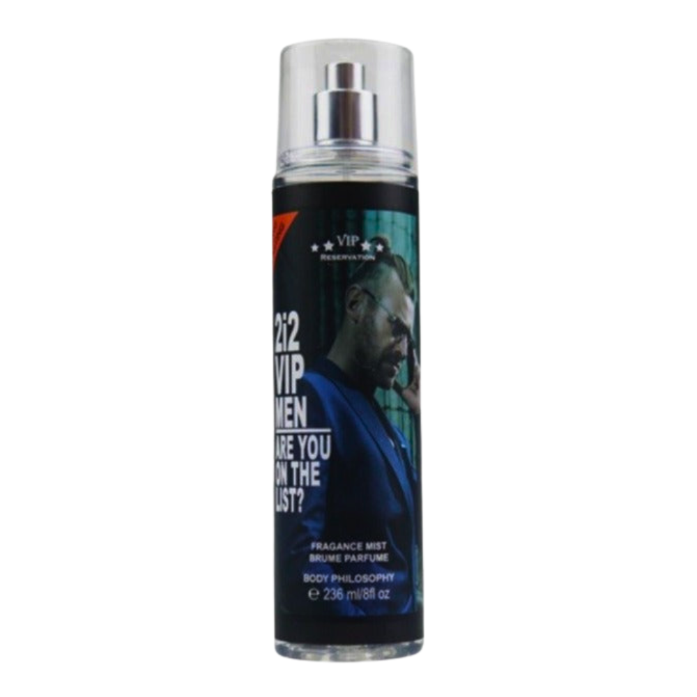 SPLASH BODY PHILOSOPHY 2i2 VIP MEN ARE YOU ON THE LIST 236ML (H) (DUPE CAROLINA HERRERA 212 VIP)