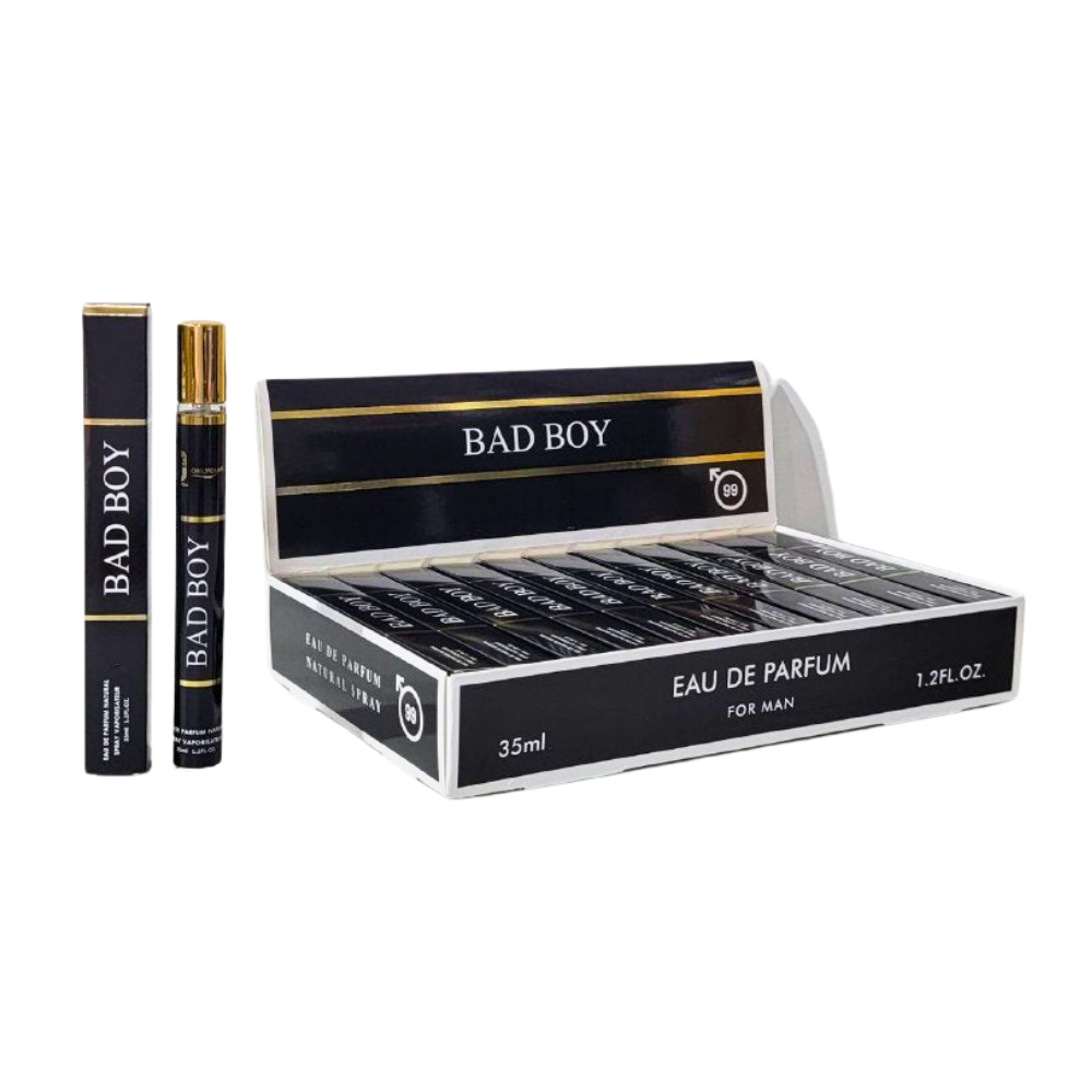 PERFUME EN TUBO PARA HOMBRE BAD BOY 99 EDP 35ML (H) (AROMA SIMILAR A CAROLINA HERRERA BAD BOY)