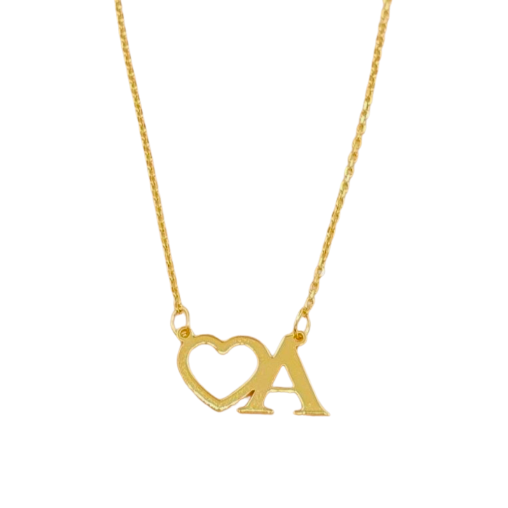 ODIJE575$A FORMA LETRA A Y CORAZON