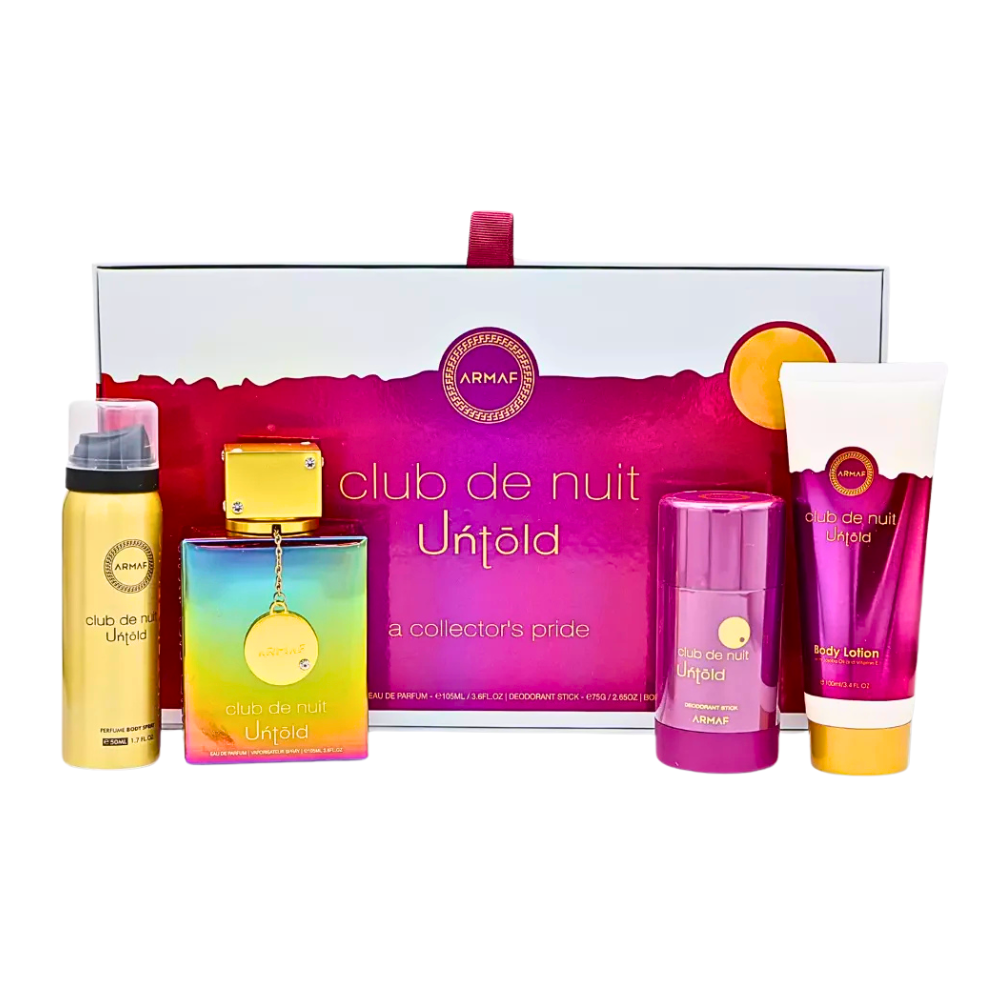 SET ARMAF CLUB DE NUIT UNTOLD EDP 105ML, BODY SPRAY 50ML, DEODORANT 75G, BODY LOTION 100ML (U)