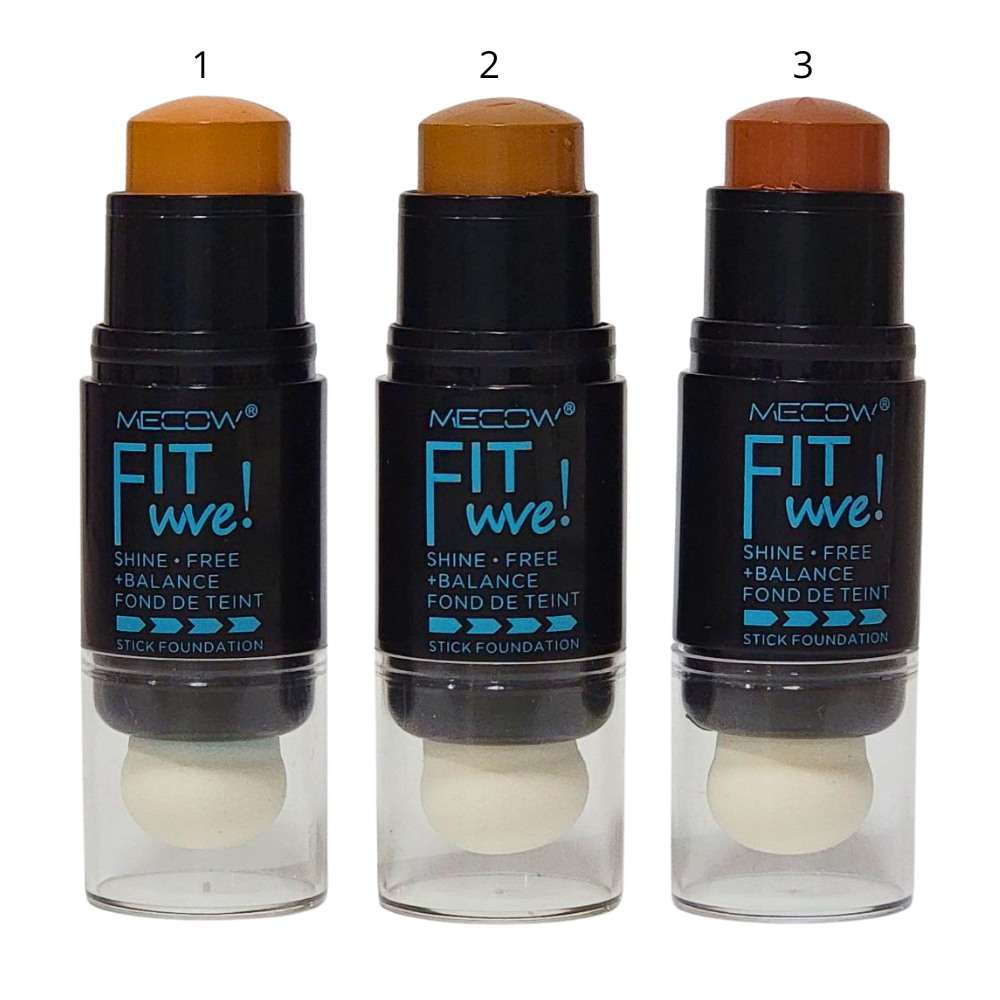 CONTORNO EN BARRA, DUPE MAYBELLINE FIT ME BRILLO LIBRE Y EQUILIBRIO, 3 TONOS MECOW FIT WVE