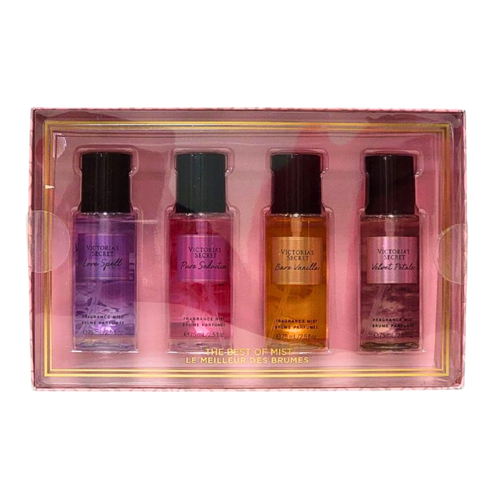 SET VICTORIAS SECRET SPLASH LOVE SPELL 75ML, SPLASH PURE SEDUCTION 75ML, SPLASH BARE VANILLA 75ML, SPLASH VELVET PETALS 75ML (M)