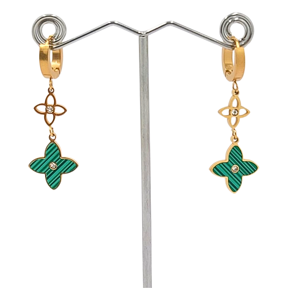 EARGO1627 FORMA FLOR VERDE