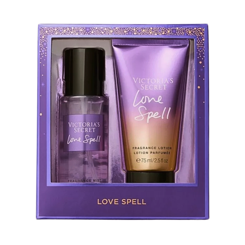 SET DE VICTORIAS SECRET LOVE SPELL SPLASH Y CREMA 75MLX2
