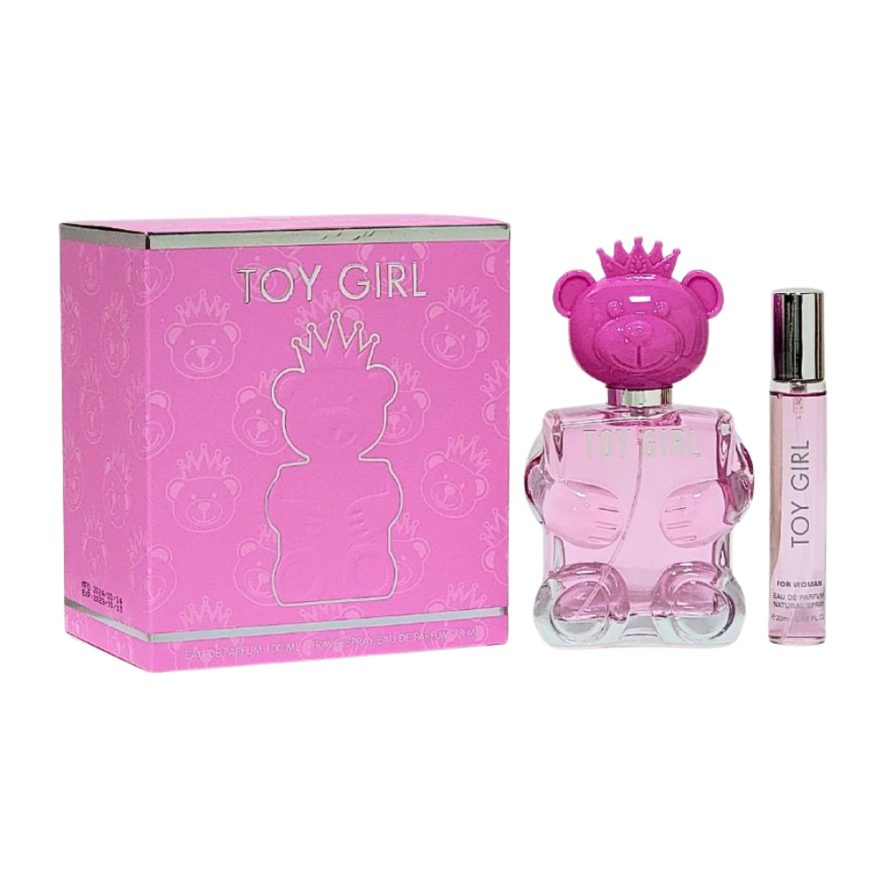 SET TOY GIRL EDP 100ML MINI EDP 20ML (M) (AROMA SIMILAR A MOSCHINO TOY 2 BUBBLE GUM)