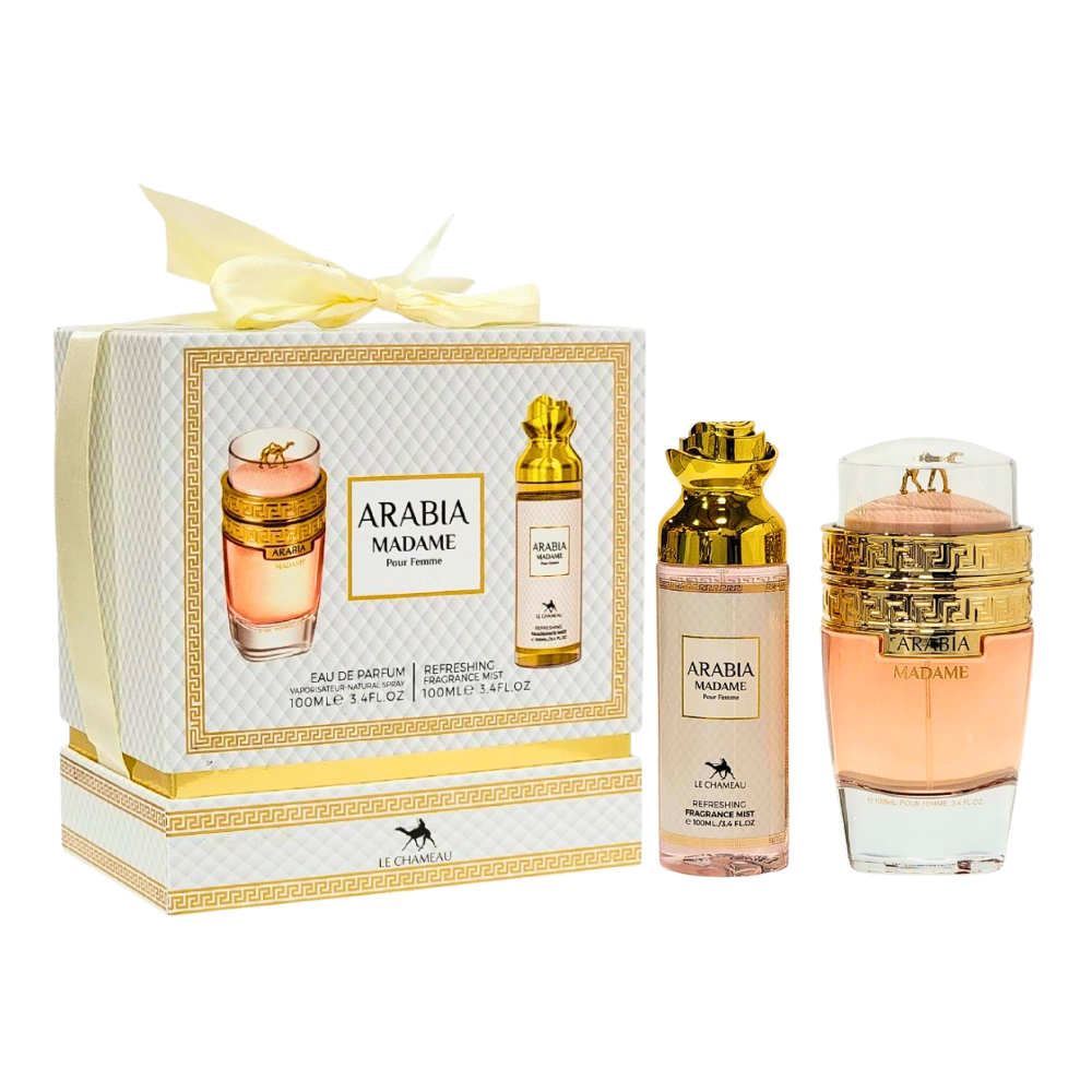 SET LE CHAMEAU ARABIA MADAME POUR FEMME EDP 100ML, SPLASH 100ML (M)