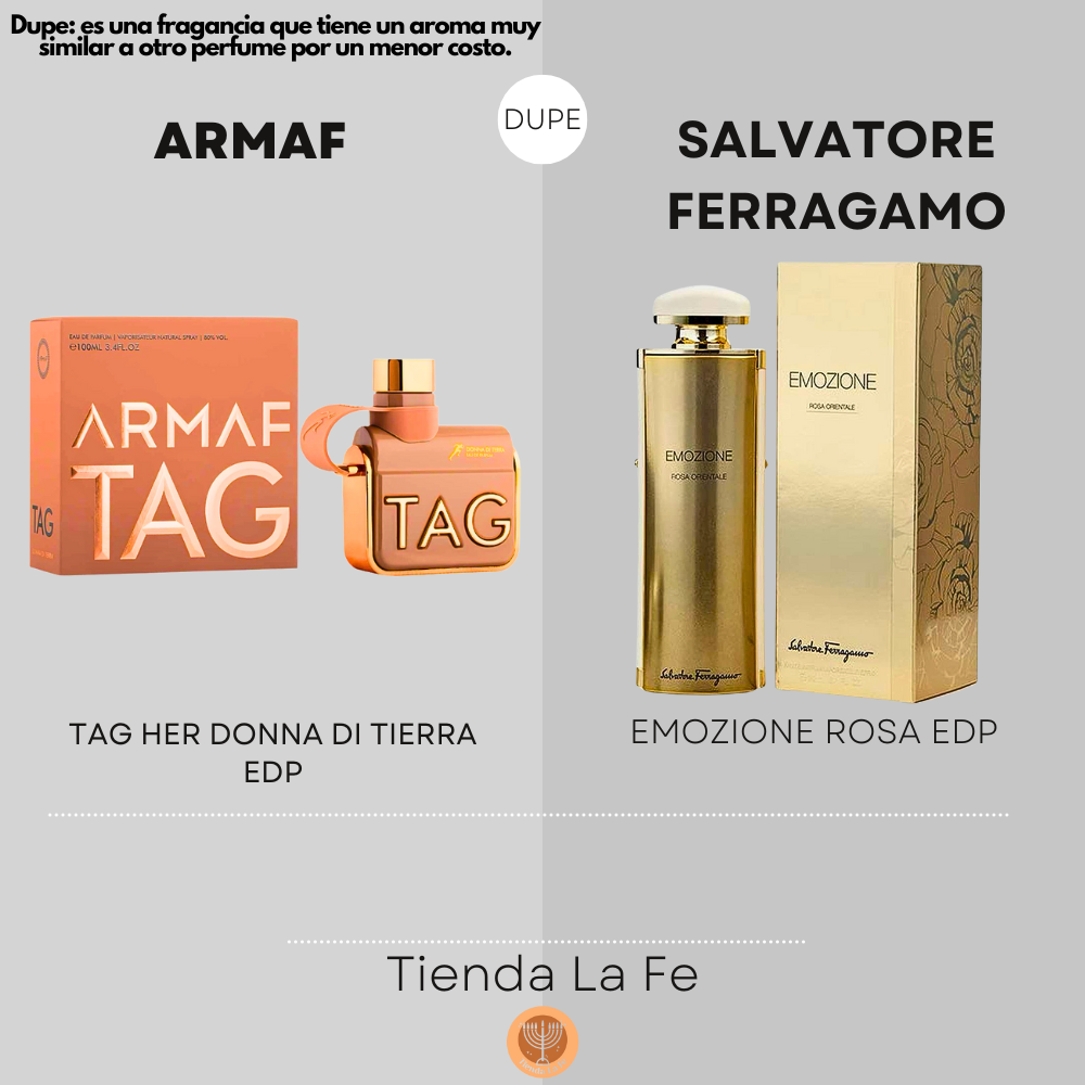 ARMAF TAG HER DONNA DI TIERRA EDP 100ML (M) (DUPE SALVATORE FERRAGAMO EMOZIONE ROSA EDP)