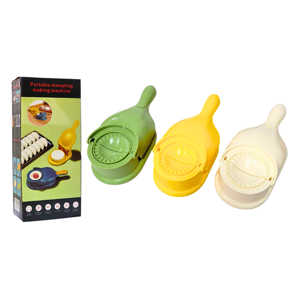 MAQUINA MANUAL 2 EN 1 PARA HACER EMPANADAS, PASTELITOS Y DUMPLING, FACIL DE USAR, 3 COLORES
