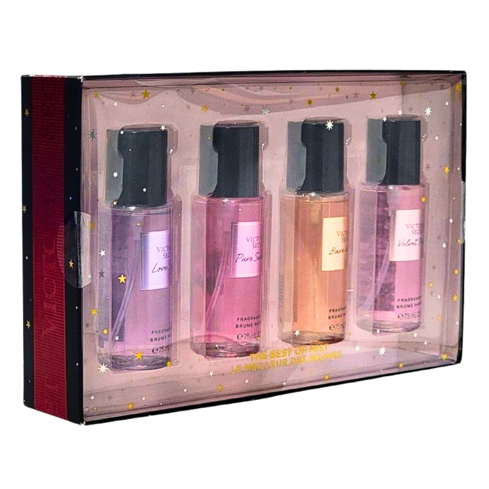 SET VICTORIAS SECRET SPLASH LOVE SPELL 75ML, SPLASH PURE SEDUCTION 75ML, SPLASH BARE VANILLA 75ML, SPLASH VELVET PETALS 75ML (M)