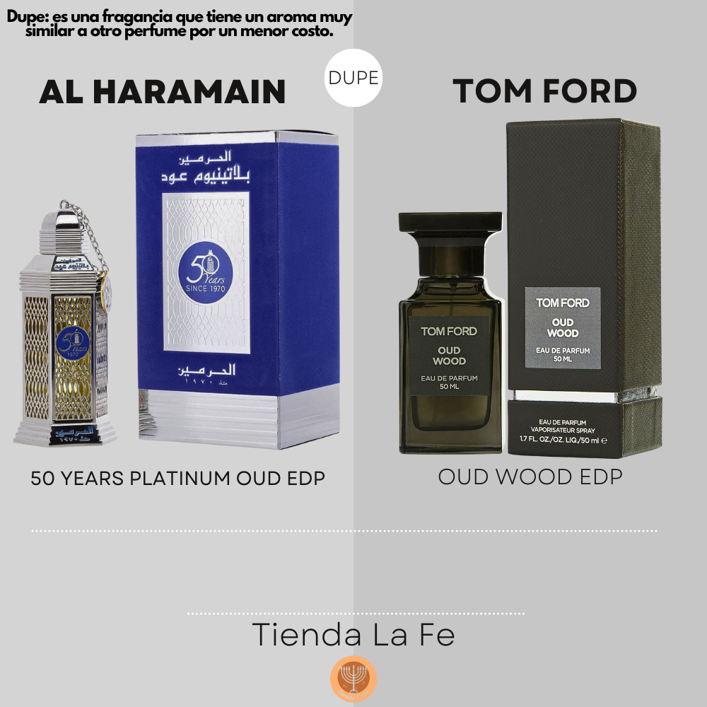 AL HARAMAIN 50 YEARS PLATINUM OUD EDP 100ML (U) (DUPE TOM FORD OUD WOOD EDP)