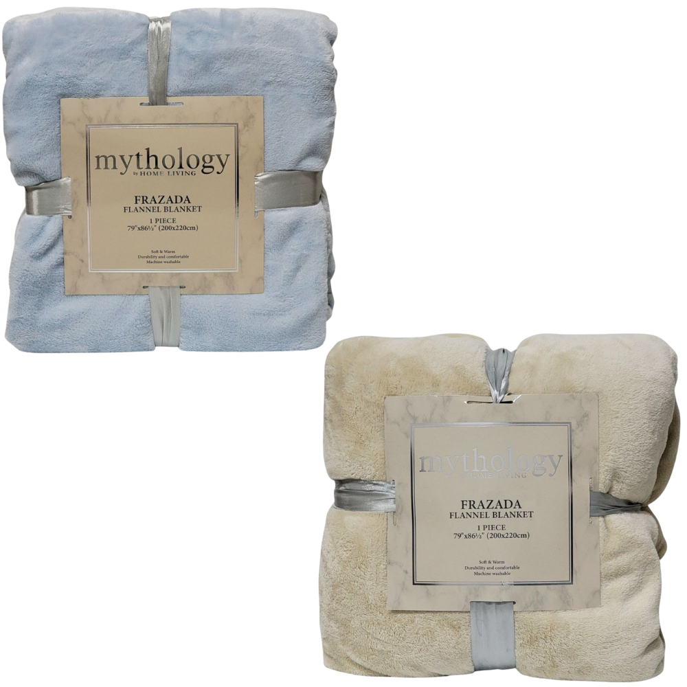 COBIJA FRAZADA MANTA DE FRANELA CON TEXTURA ULTRA SUAVE MYTHOLOGY BY HOME LIVING 200X220CM