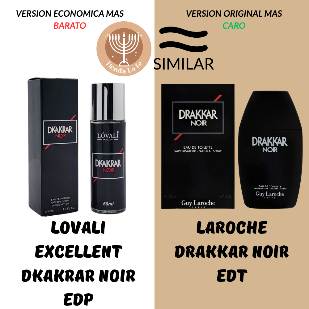 LOVALI EXCELLENT DKAKRAR NOIR EDP 50ML (H) (AROMA SIMILAR LAROCHE DRAKKAR NOIR EDT)