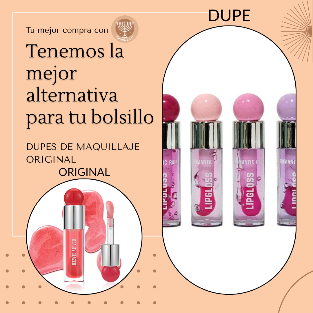 BRILLO LABIAL LIPGLOSS PINK BRILLO DE LABIOS ROMANTIC RAIN (DUPE BEAUTY GLAZED)  HIDRATANTE ROMANTIC RAIN (DUPE BEAUTY GLAZED)