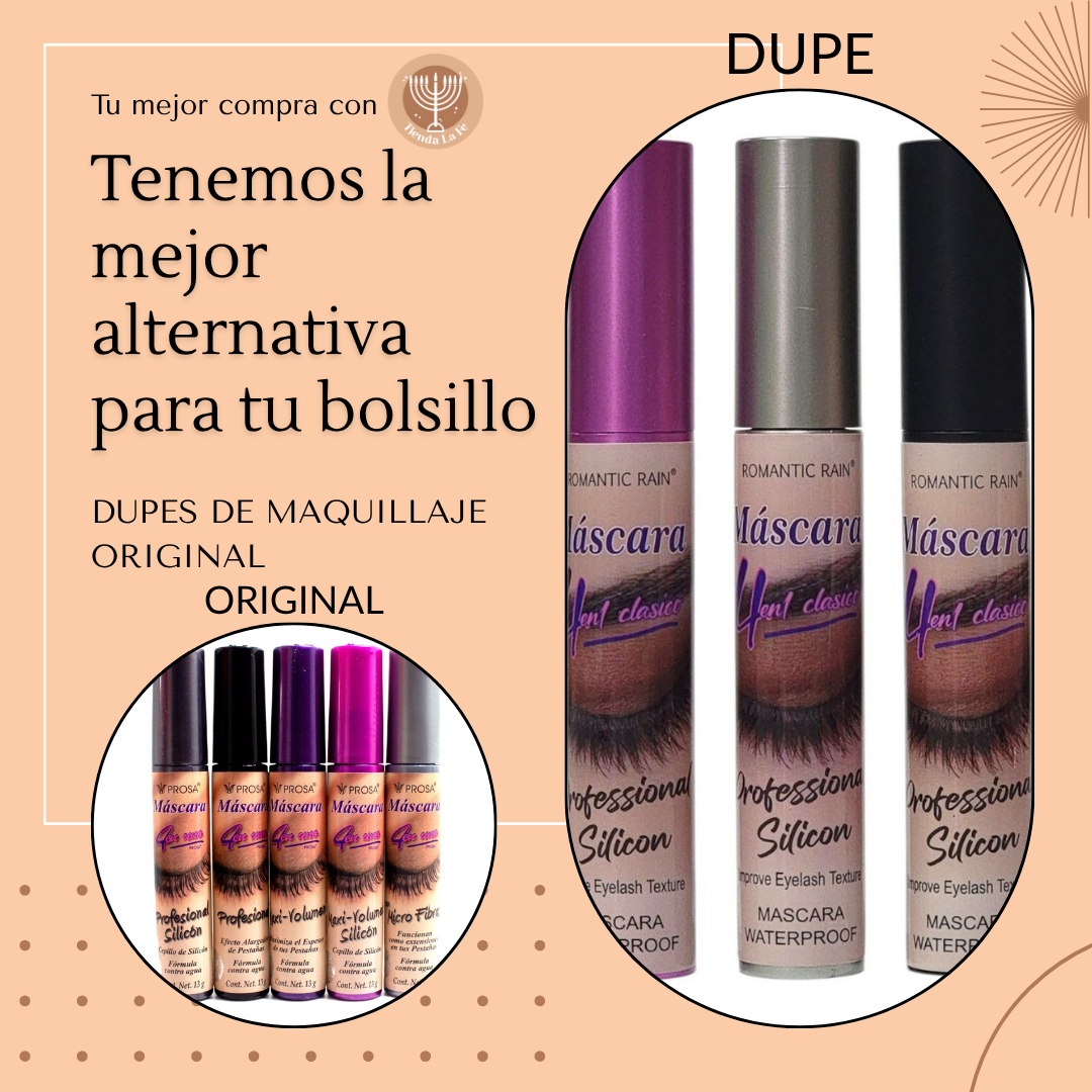 RIMEL DUPE DE PROSSA SIN LIMITES RESISTENTE AL AGUA COLOR NEGRO ROMANTIC RAIN