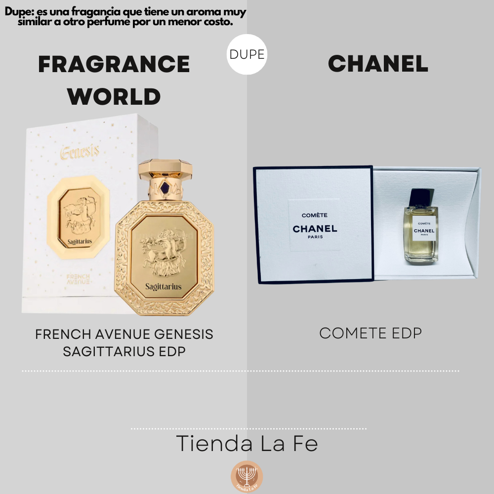FRAGRANCE WORLD FRENCH AVENUE GENESIS SAGITTARIUS EDP 90ML (M) (DUPE CHANEL COMETE EDP)