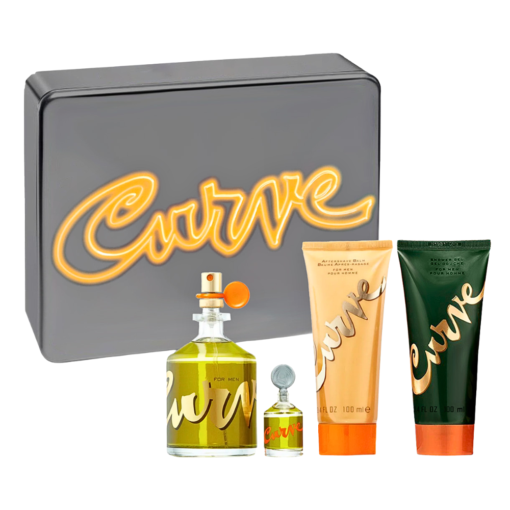 SET LIZ CLAIBORNE CURVE FOR MEN EDC 125ML, EDC 7.5ML, SHOWER GEL 100ML, BODY LOTION 100ML (H)