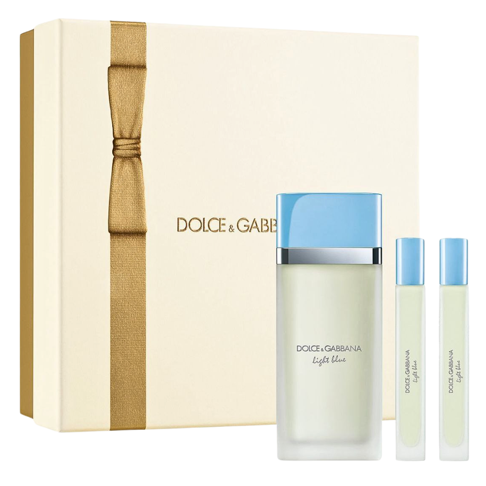 SET DOLCE & GABBANA LIGHT BLUE FOR WOMEN EDT 100ML, EDT 10MLX2 (M)