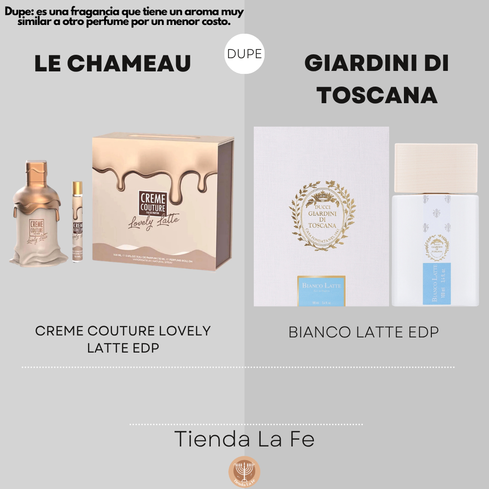 LE CHAMEAU CREME COUTURE LOVELY LATTE EDP 100ML (M) (DUPE GIARDINI DI TOSCANA BIANCO LATTE EDP)
