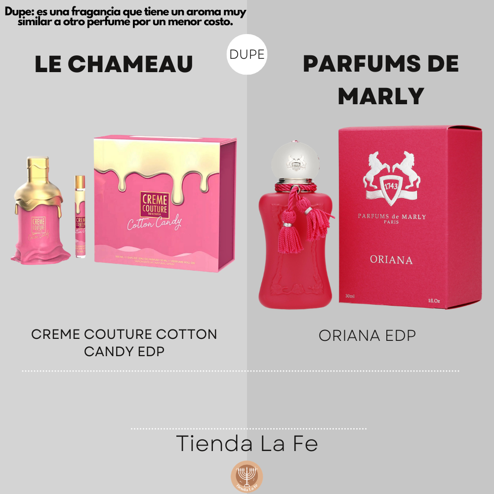 LE CHAMEAU CREME COUTURE COTTON CANDY EDP 100ML (M) (DUPE PARFUMS DE MARLY ORIANA EDP)