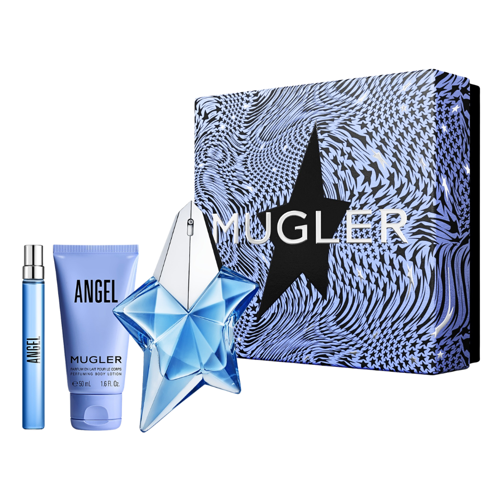 SET MUGLER ANGEL FOR WOMEN EDP 50ML, EDP 10ML, BODY LOTION 50ML (M)