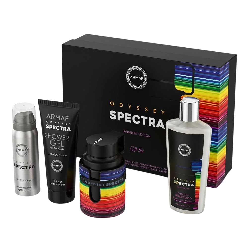 SET ARMAF ODYSSEY SPECTRA GIFT EDP 100ML, SHOWER GEL 100ML, BODY SPRAY 50ML, SHAMPOO 250ML (H)